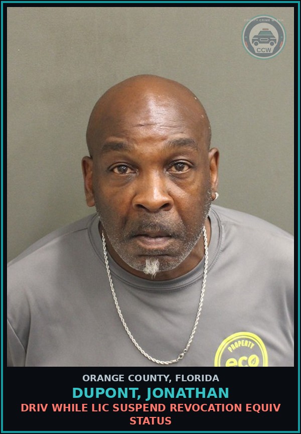 Booking mugshot of DUPONT, JONATHAN in Orange County