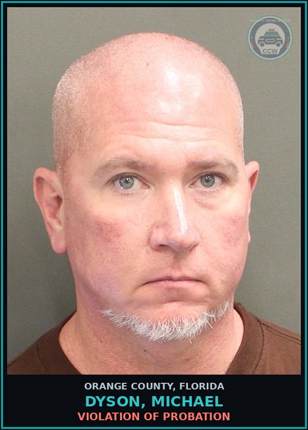 Booking mugshot of DYSON, MICHAEL in Orange County