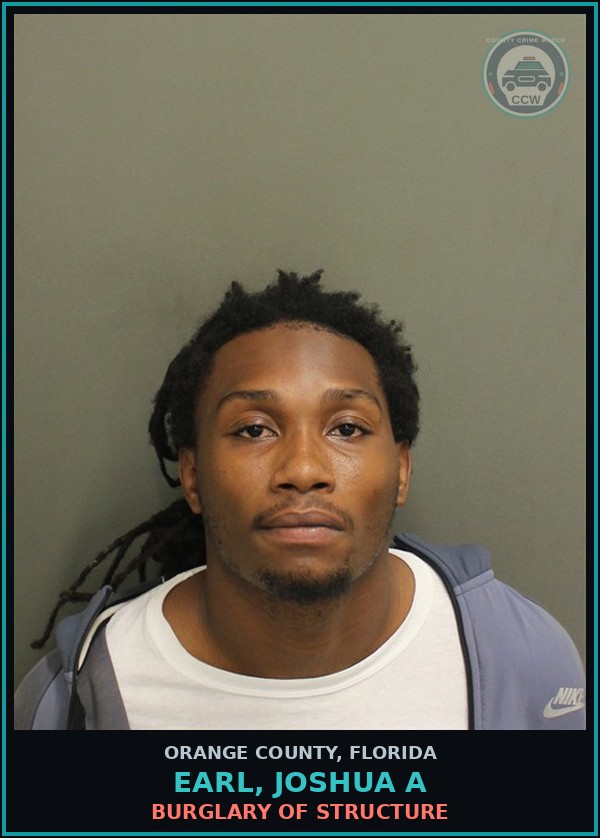 Booking mugshot of EARL, JOSHUA A in Orange County