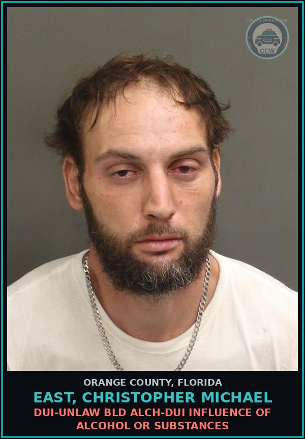 Booking mugshot of EAST, CHRISTOPHER MICHAEL in Orange County