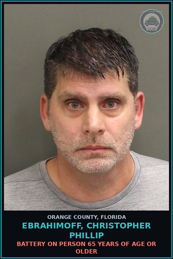 Booking mugshot of EBRAHIMOFF, CHRISTOPHER PHILLIP in Orange County