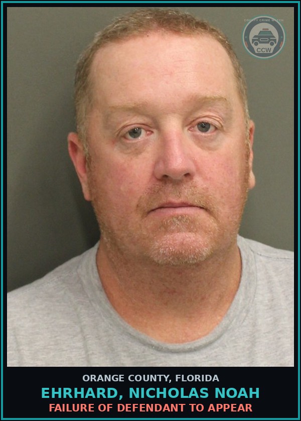 Booking mugshot of EHRHARD, NICHOLAS NOAH in Orange County