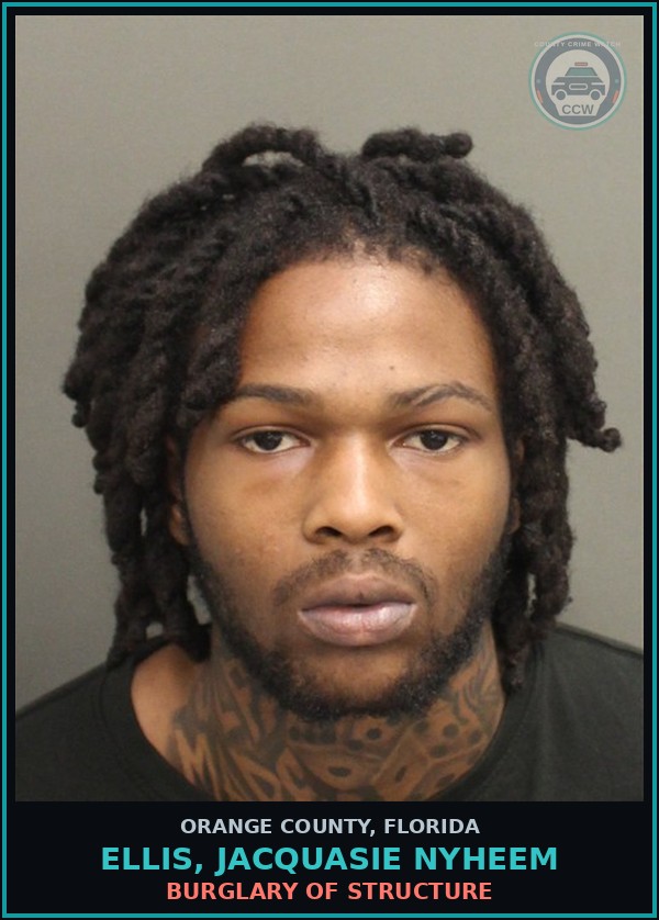 Booking mugshot of ELLIS, JACQUASIE NYHEEM in Orange County