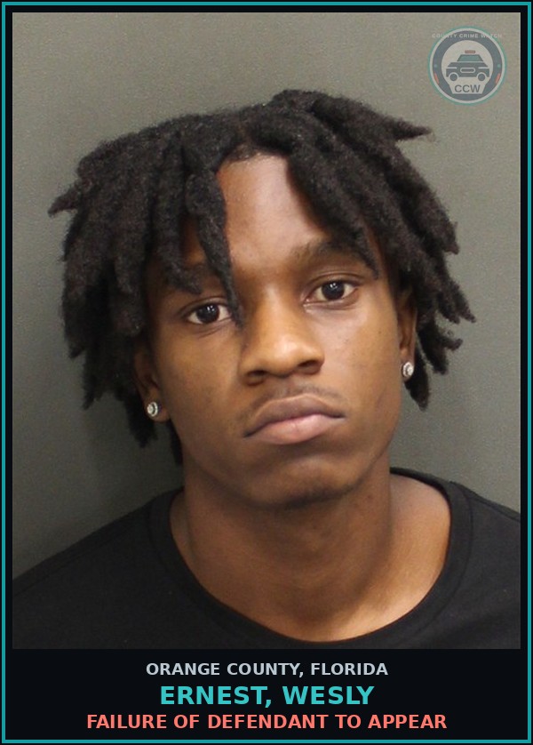 Booking mugshot of ERNEST, WESLY in Orange County