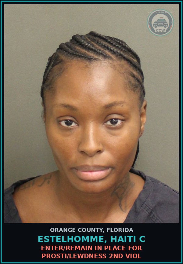 Booking mugshot of ESTELHOMME, HAITI C in Orange County