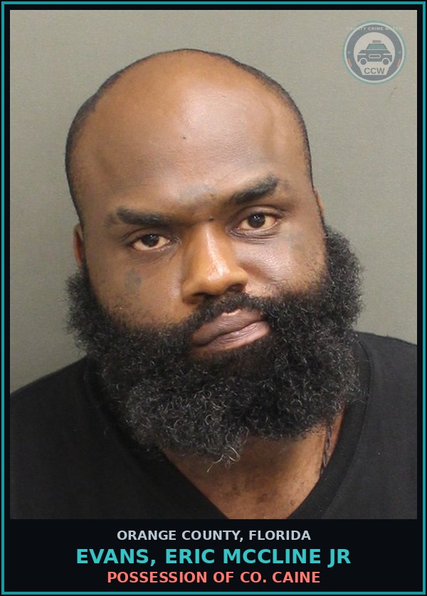 Booking mugshot of EVANS, ERIC MCCLINE JR in Orange County
