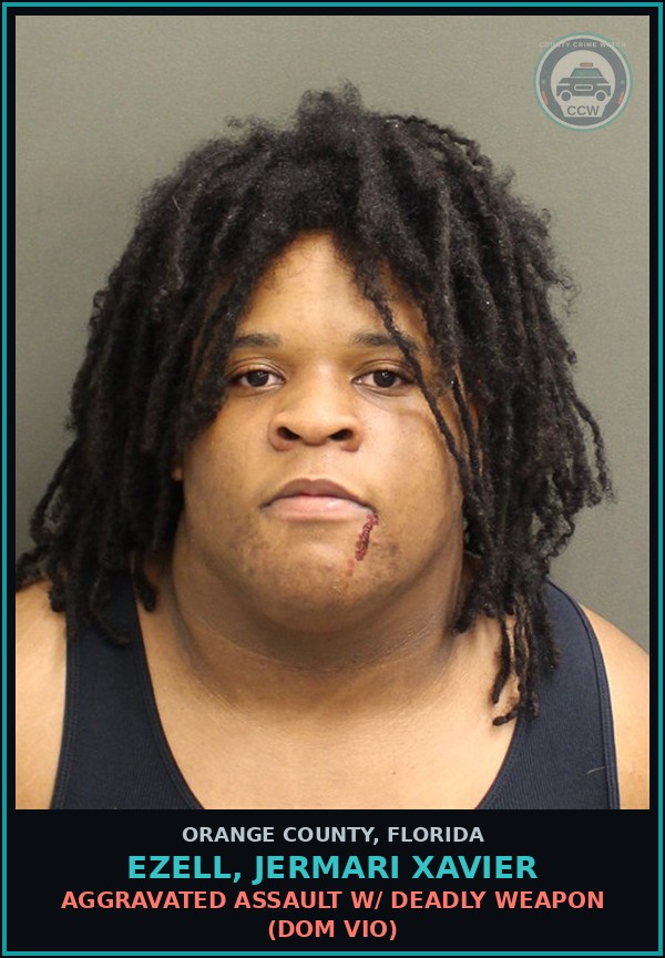 Booking mugshot of EZELL, JERMARI XAVIER in Orange County