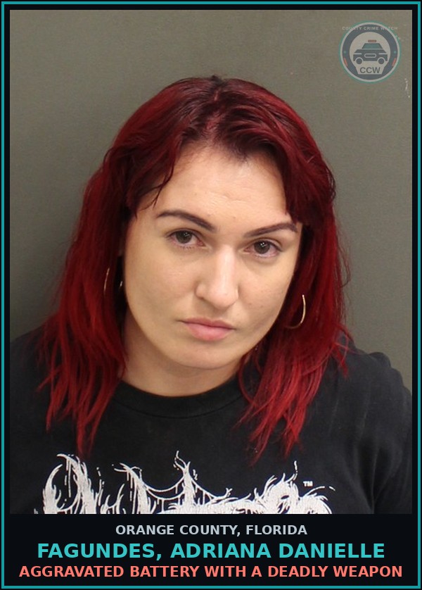 Booking mugshot of FAGUNDES, ADRIANA DANIELLE in Orange County