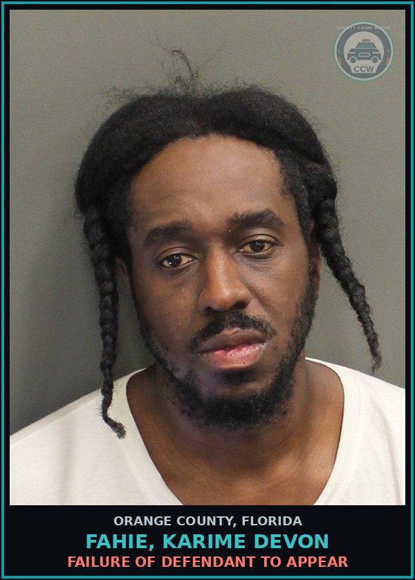 Booking mugshot of FAHIE, KARIME DEVON in Orange County