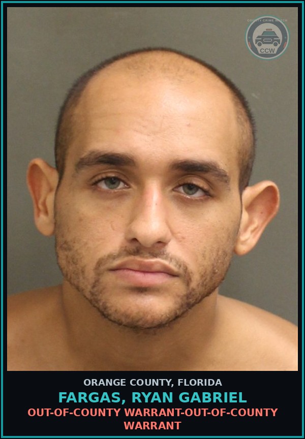 Booking mugshot of FARGAS, RYAN GABRIEL in Orange County