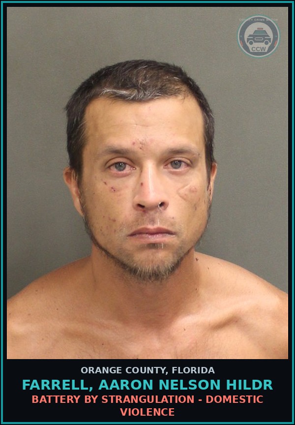 Booking mugshot of FARRELL, AARON NELSON HILDR in Orange County