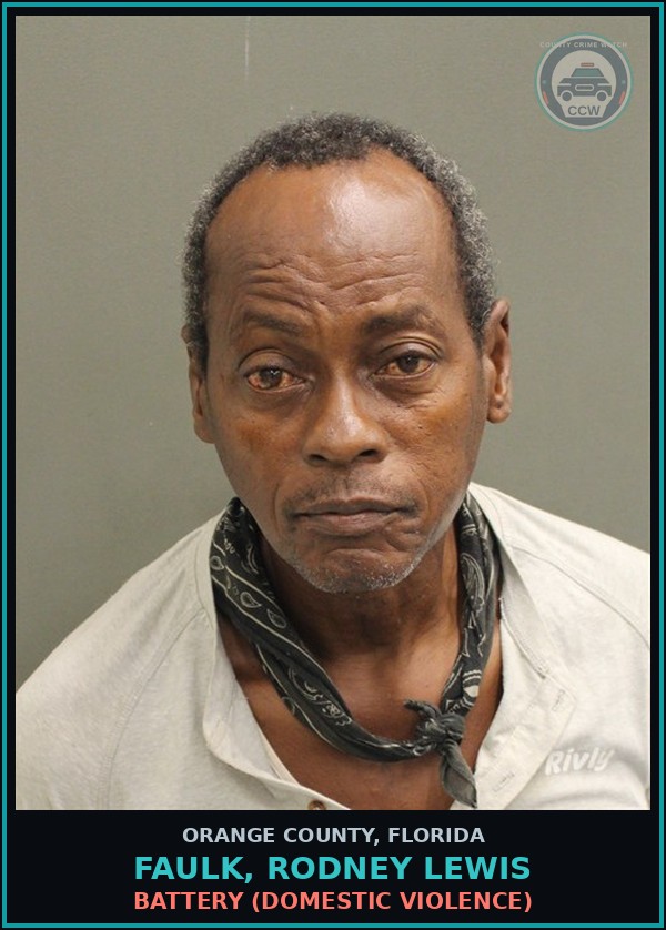 Booking mugshot of FAULK, RODNEY LEWIS in Orange County