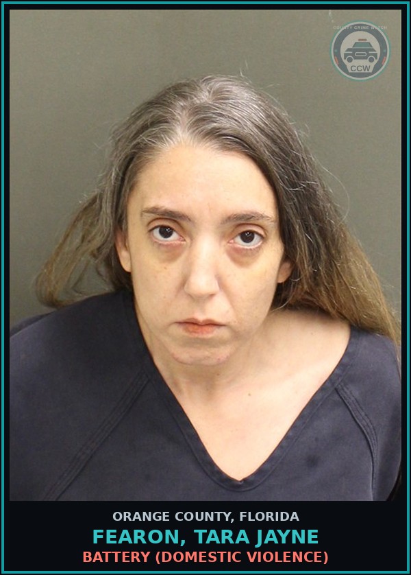 Booking mugshot of FEARON, TARA JAYNE in Orange County
