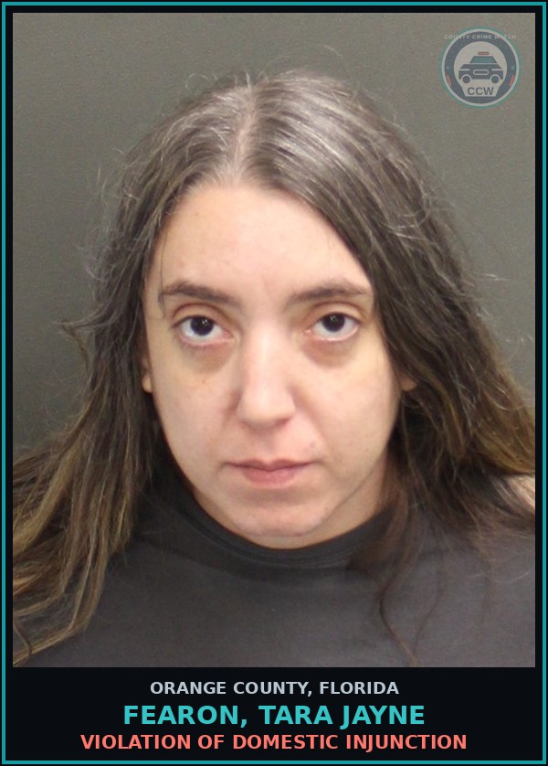 Booking mugshot of FEARON, TARA JAYNE in Orange County