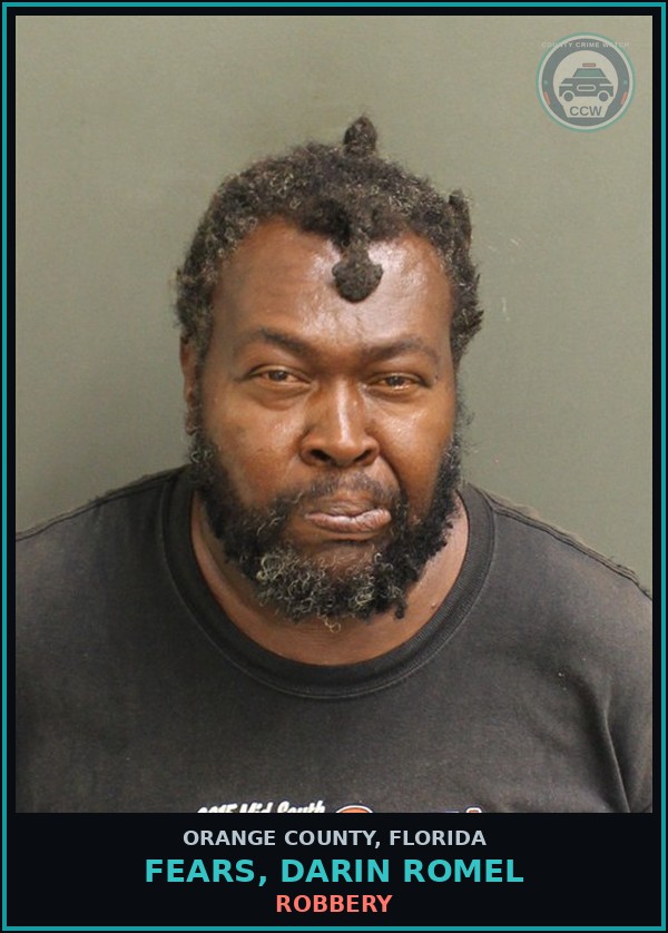 Booking mugshot of FEARS, DARIN ROMEL in Orange County