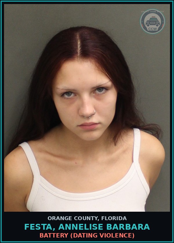 Booking mugshot of FESTA, ANNELISE BARBARA in Orange County