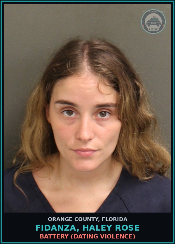 Booking mugshot of FIDANZA, HALEY ROSE in Orange County
