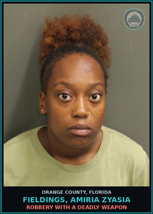 Booking mugshot of FIELDINGS, AMIRIA ZYASIA in Orange County