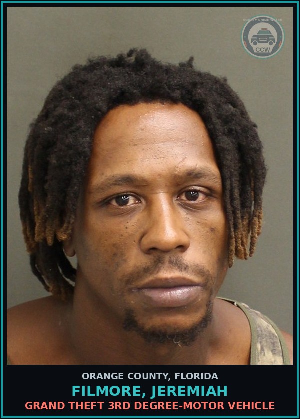 Booking mugshot of FILMORE, JEREMIAH in Orange County
