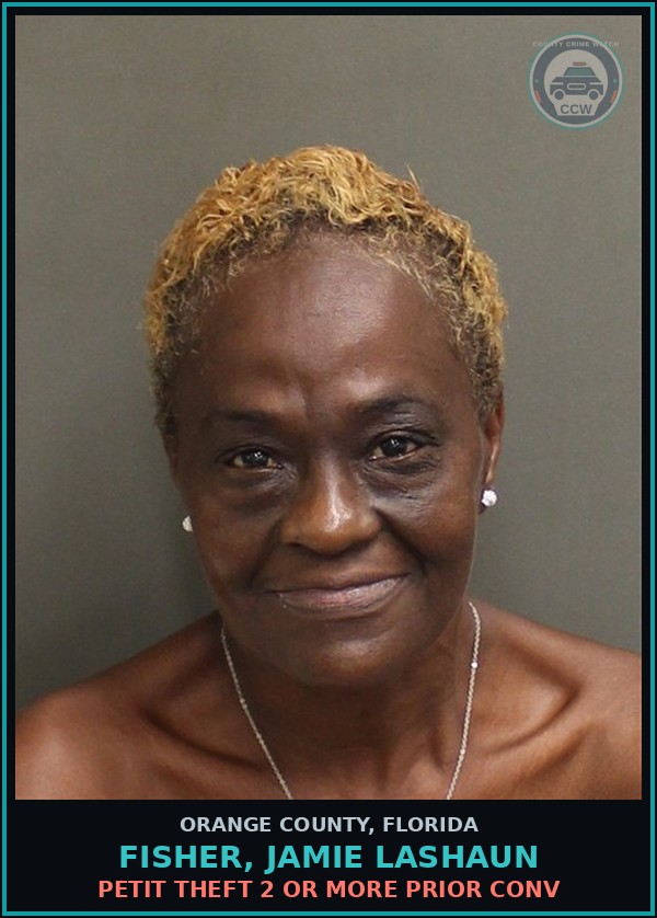 Booking mugshot of FISHER, JAMIE LASHAUN in Orange County