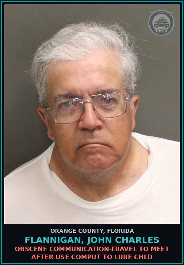 Booking mugshot of FLANNIGAN, JOHN CHARLES in Orange County
