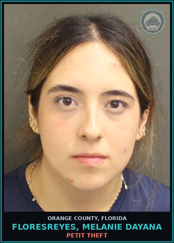 Booking mugshot of FLORESREYES, MELANIE DAYANA in Orange County