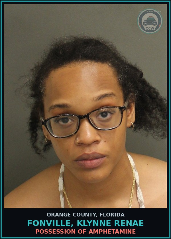 Booking mugshot of FONVILLE, KLYNNE RENAE in Orange County