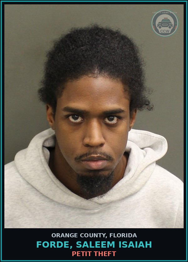 Booking mugshot of FORDE, SALEEM ISAIAH in Orange County