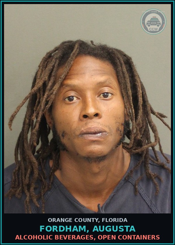 Booking mugshot of FORDHAM, AUGUSTA in Orange County