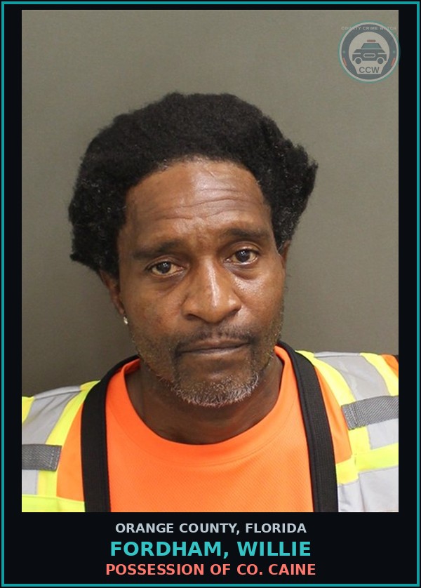 Booking mugshot of FORDHAM, WILLIE in Orange County