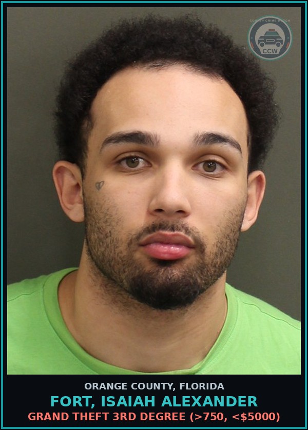 Booking mugshot of FORT, ISAIAH ALEXANDER in Orange County