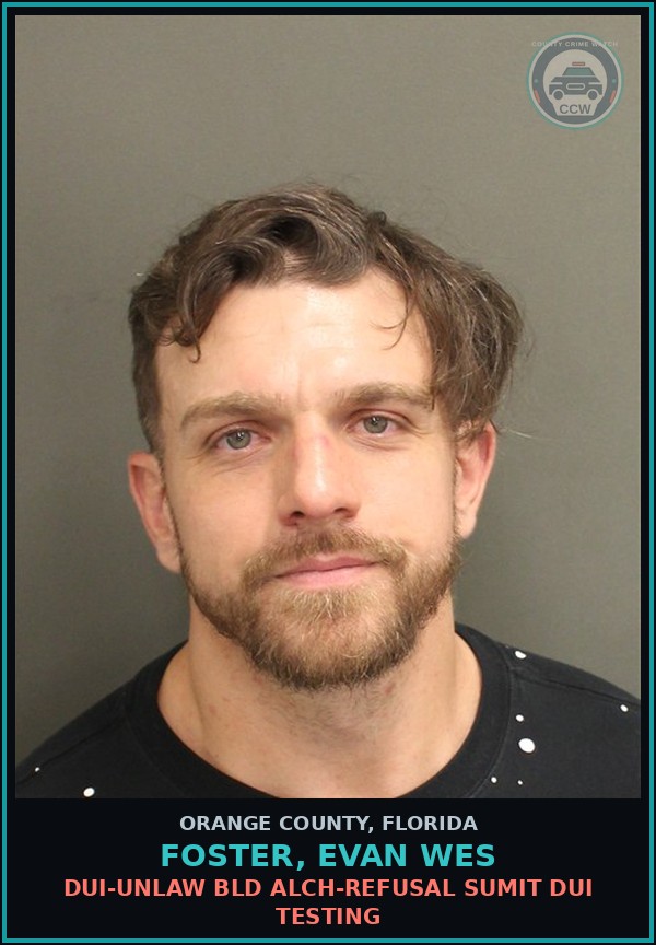 Booking mugshot of FOSTER, EVAN WES in Orange County