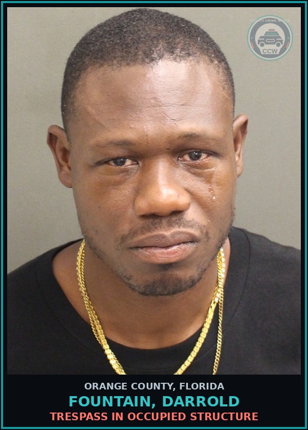 Booking mugshot of FOUNTAIN, DARROLD in Orange County