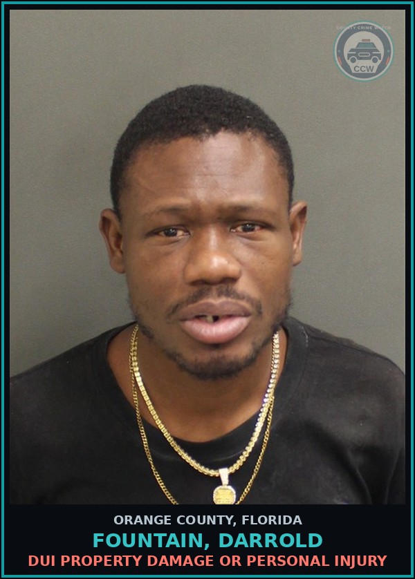 Booking mugshot of FOUNTAIN, DARROLD in Orange County