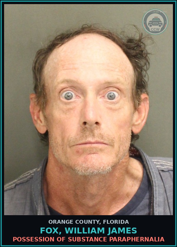 Booking mugshot of FOX, WILLIAM JAMES in Orange County