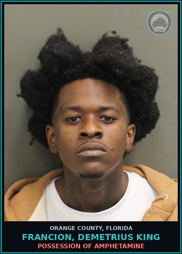 Booking mugshot of FRANCION, DEMETRIUS KING in Orange County