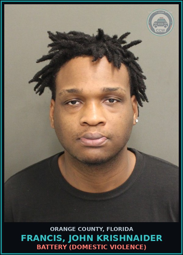 Booking mugshot of FRANCIS, JOHN KRISHNAIDER in Orange County