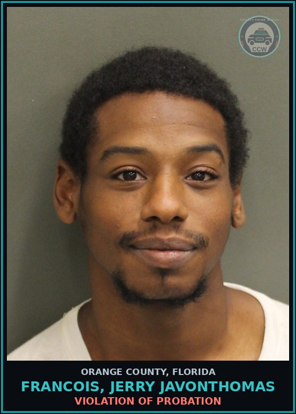 Booking mugshot of FRANCOIS, JERRY JAVONTHOMAS in Orange County