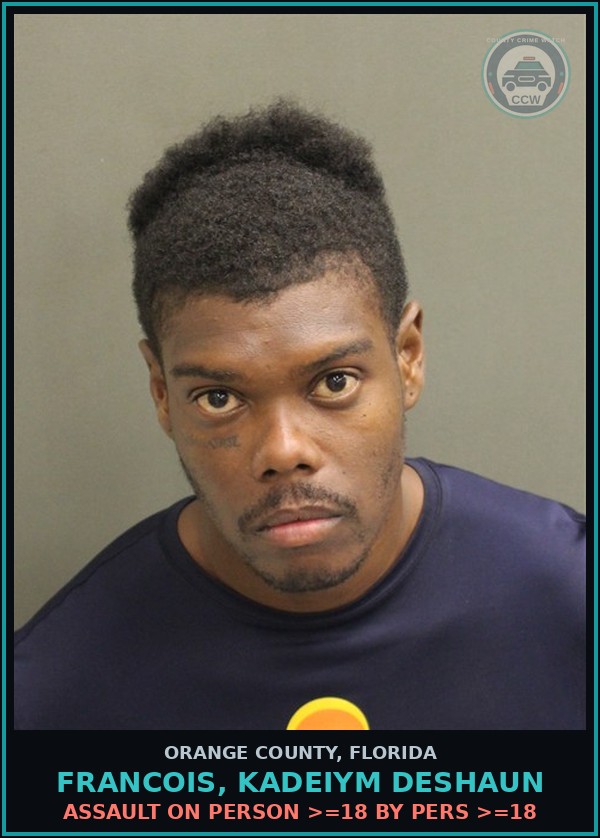 Booking mugshot of FRANCOIS, KADEIYM DESHAUN in Orange County