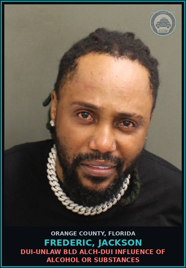 Booking mugshot of FREDERIC, JACKSON in Orange County