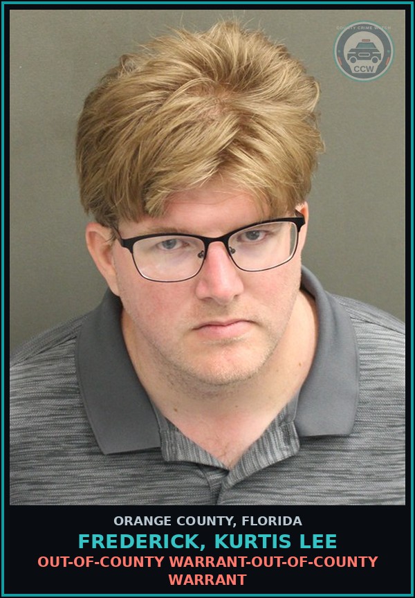 Booking mugshot of FREDERICK, KURTIS LEE in Orange County