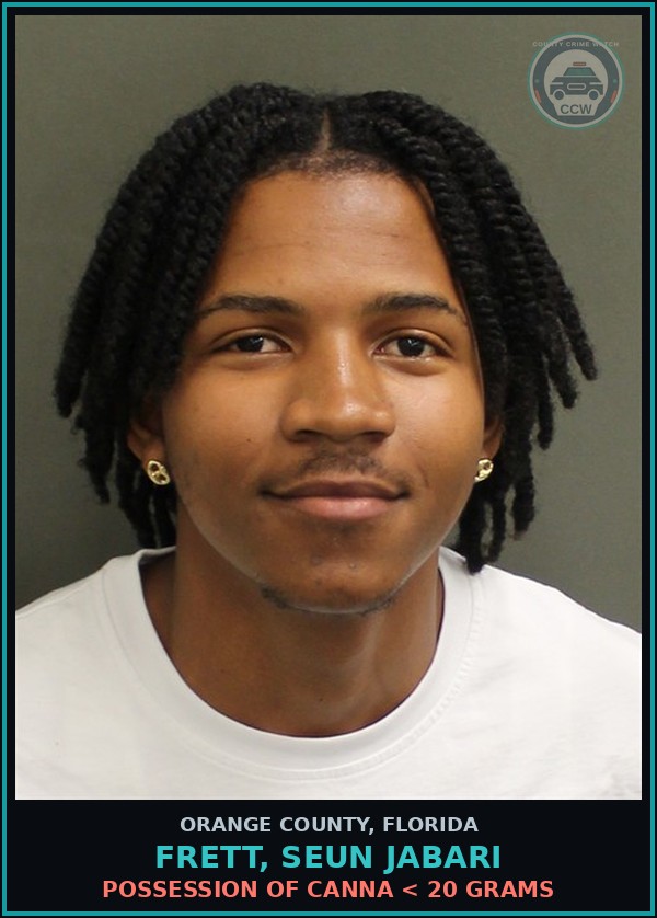 Booking mugshot of FRETT, SEUN JABARI in Orange County