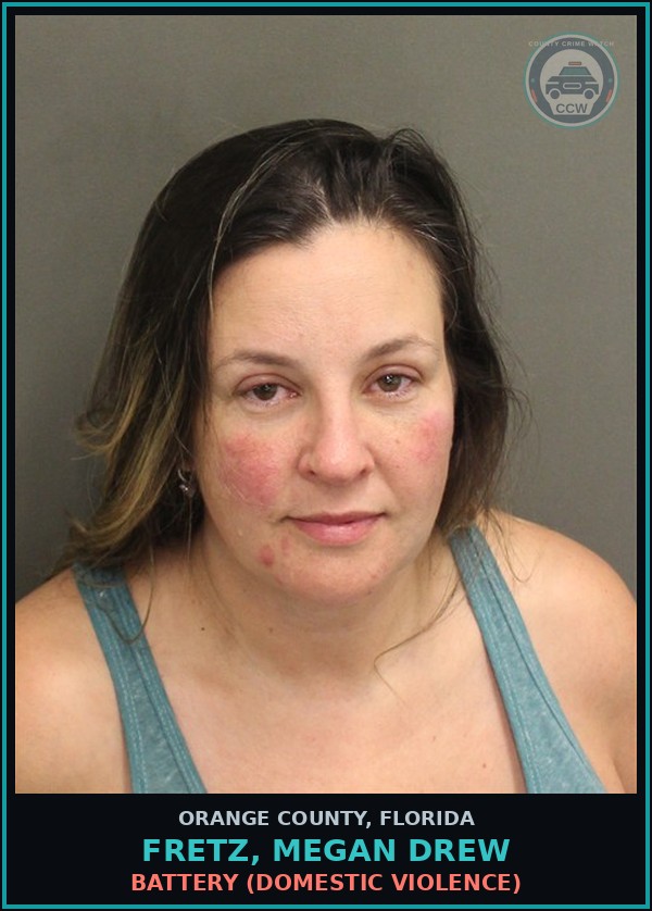 Booking mugshot of FRETZ, MEGAN DREW in Orange County