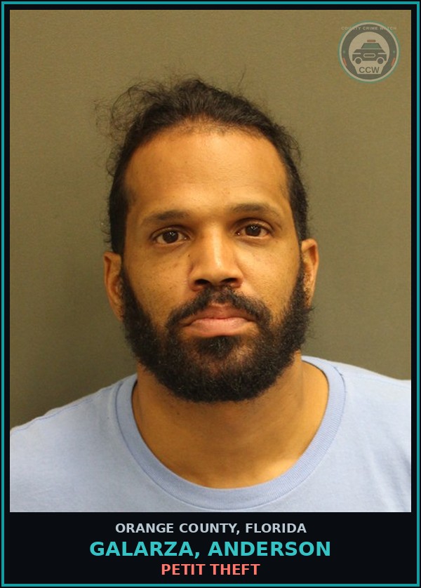 Booking mugshot of GALARZA, ANDERSON in Orange County