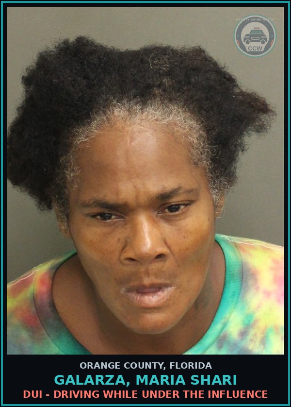Booking mugshot of GALARZA, MARIA SHARI in Orange County