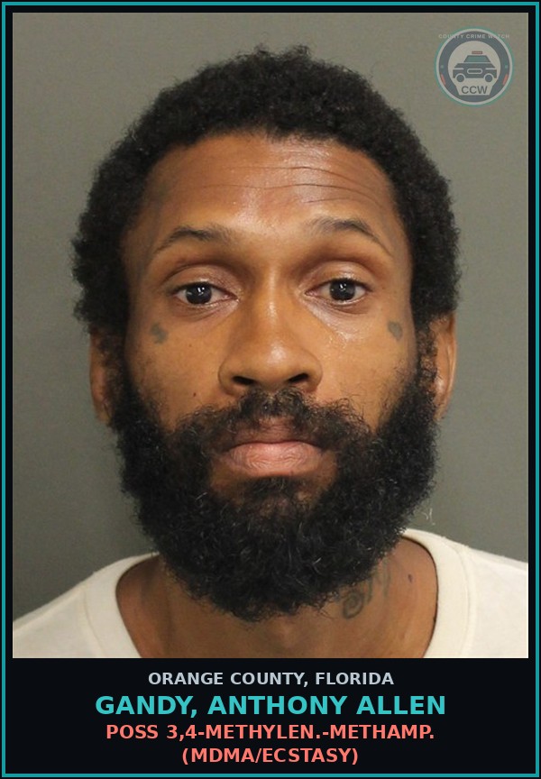 Booking mugshot of GANDY, ANTHONY ALLEN in Orange County