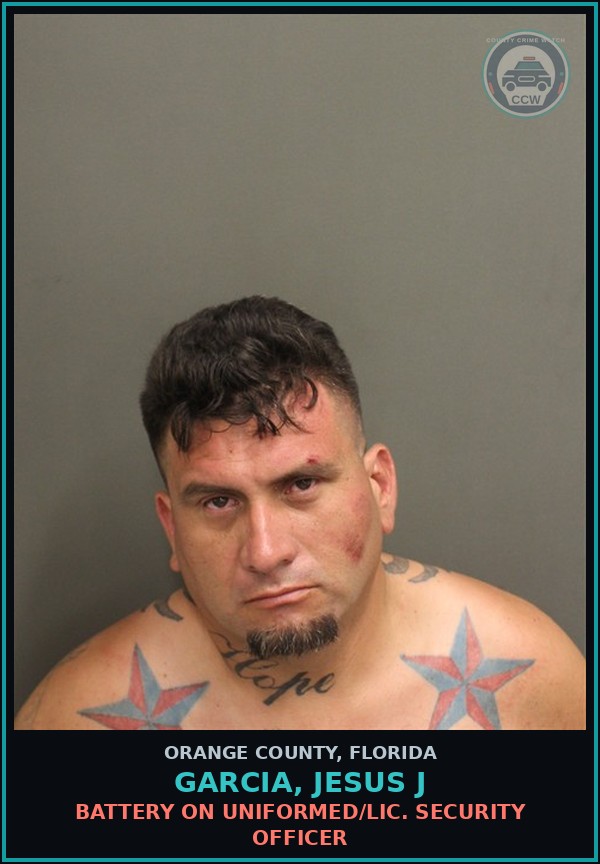 Booking mugshot of GARCIA, JESUS J in Orange County