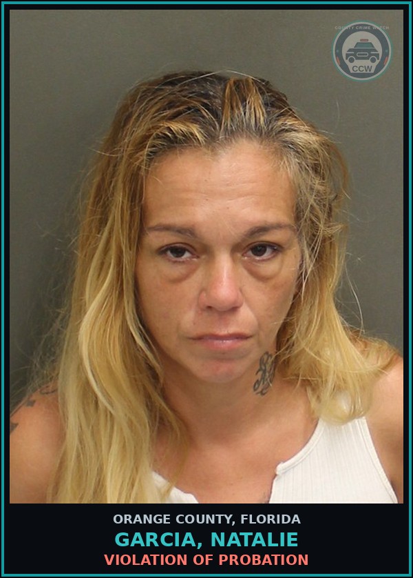 Booking mugshot of GARCIA, NATALIE in Orange County