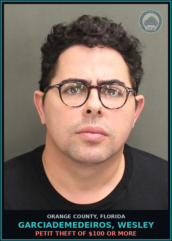 Booking mugshot of GARCIADEMEDEIROS, WESLEY in Orange County