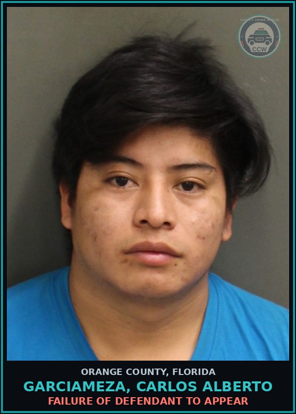 Booking mugshot of GARCIAMEZA, CARLOS ALBERTO in Orange County